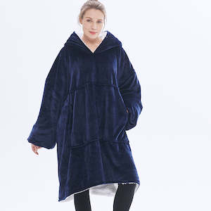 Oversized Giant blanket Hoodie Navy