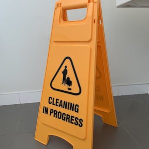 Safety: Collapsible Wet Floor / Cleaning in Progress sign