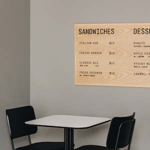 600x1200 Menu Board - Essentials Pack (board, White Letters & Numbers)