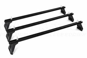 1480mm 3x Universal Black Roof Racks 6 Inch