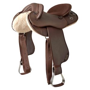 Australian Trail Saddles: Syd Hill Half Breed Saddle, Synthetic - Brown