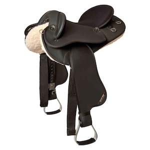 Syd Hill Half Breed Saddle, Synthetic - Black