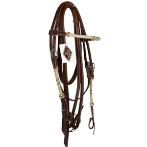 Knotted Rawhide Western Bridle