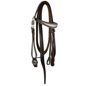 Barcoo Bridles: Hair inlay Western Bridle