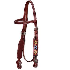 Barcoo Bridles: Beaded Bridle with Brass Detailing