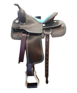 Fort Worth Barrel Race Saddle - Turquoise