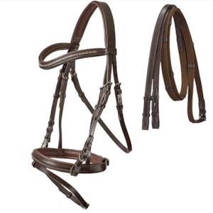 Diamonte Hanoverian Bridle - Brown