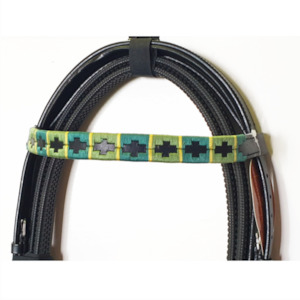 Embroidered Bridle & Rubber Grip Reins