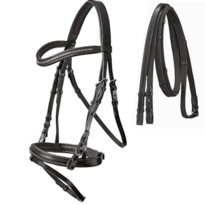 Diamonte Hanoverian Bridle - Black