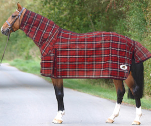 Cheap Shade Cloth Horse Rugs: Shadecloth Combo - Red/Black