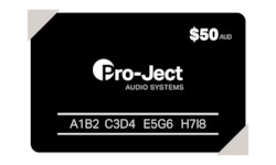 Electronic goods: Pro-Ject gift card