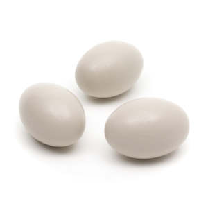 Toy: WOODEN EGG - LIGHT GREY