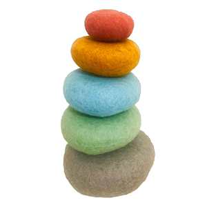 Large Stacking Felt Pebbles <Set of 5>