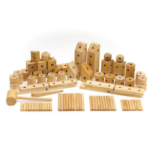 NATURAL WOOD CONSTRUCTION SET