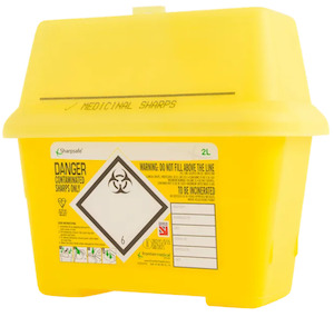 Direct: Sharps and Bio Hazard Waste container 2 Ltr