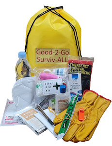 Good 2 Go 1 Person Civil Defence Survival Kit in draw string bag