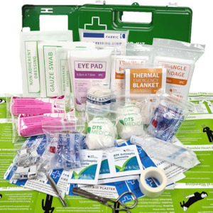 Retail Large Green Wall Mount First Aid Kit