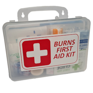 FIRST AID KIT - Essential Burns Kit in clear plastic box