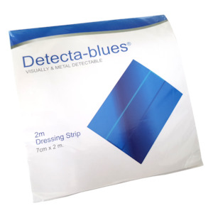 Detecta-blues Visually & Metal Detectable Dressing Strip 2m x 7cm