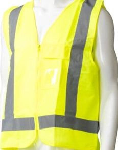 Hi Viz Yellow Safety Vest with Silver Reflective Tape TTMC-W