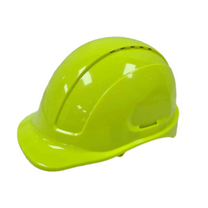 Hard Hat Fluro Yellow Push lock cradle