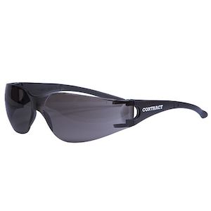 Safety Glasses AS/NZS 1337.1.2010 Anti scratch, fog, 99.9% UV protection Charcoal Grey