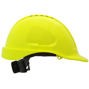 Hard Hat Fluro Yellow - Ratchet Adjusting, Vented