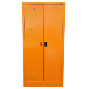 Civil Defence Large Empty Orange Cabinet