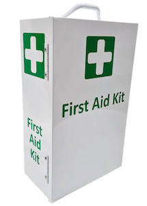 First Aid Box Metal Portrait White Wall Mountable