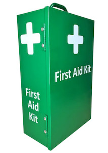 Direct: First Aid Box Metal Portrait Green Wall Mountable -EMPTY