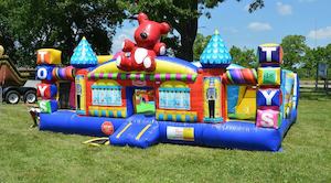 Function equipment renting, leasing or hiring: Toy Town Bouncy