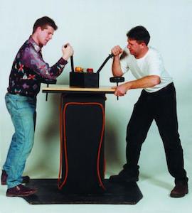 Function equipment renting, leasing or hiring: Arm Wrestling Machine