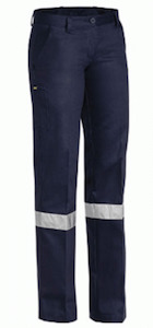 Bisley: Womens Drill Pant 3m Reflective Tape