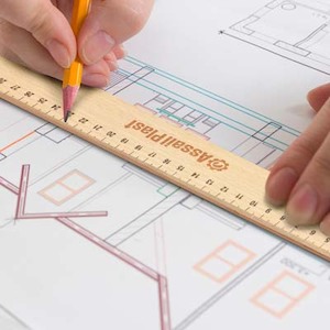 TRENDS Wooden 30cm Ruler