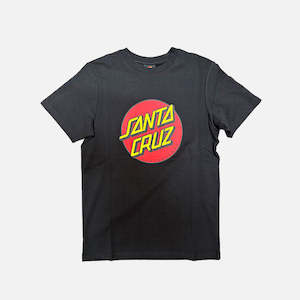 Santa Cruz Classic Dot Puff Front Tee - Black