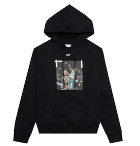 Clothing: Off-White Pascal Print Hoodie 'Black/White'