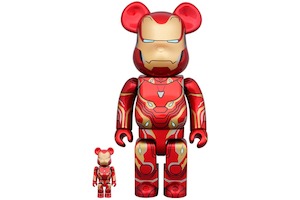 Bearbrick x Marvel Iron Man Mark 50 100% & 400% Set