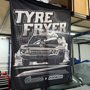 Tyre Fryer Garage Banner - PREORDER