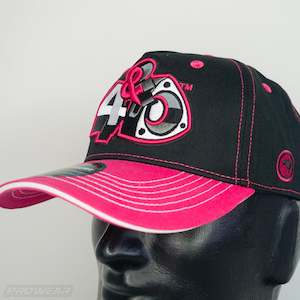 4 & Rotary Pink Curved Hat