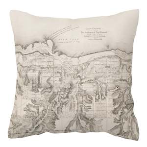 Carrington Map Cushion Cover