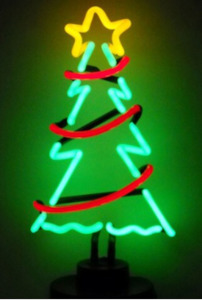 Christmas Tree with Garland Neon Sculpture - NEN-550