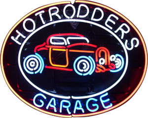 Hot Rodders Garage Neon Sign - NEN-063