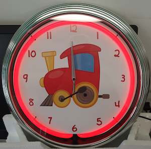 Electric light fittings: Toy Train Neon Clock - NENC-161