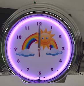 Rainbow with Sun Neon Clock - NENC-166