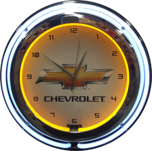 Chevrolet Double Tube Neon Clock - NENC-604