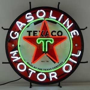 Electric light fittings: Texaco Gasoline Motor Oil Neon Sign - NEP-284