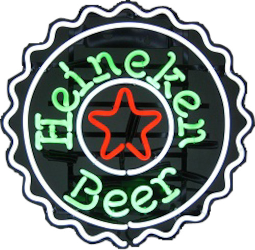 Heineken Beer Bottle Top Neon Sign -  NEB-103