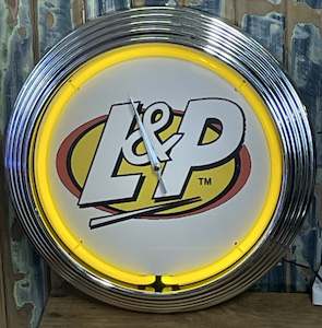 L& P Neon Clock NENC-026