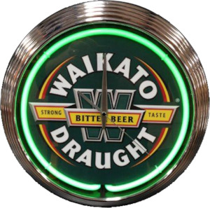 Waikato Draught Neon Clock -NENC-500