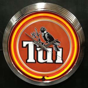 Electric light fittings: Tui Beer Neon Clock - NENC-501